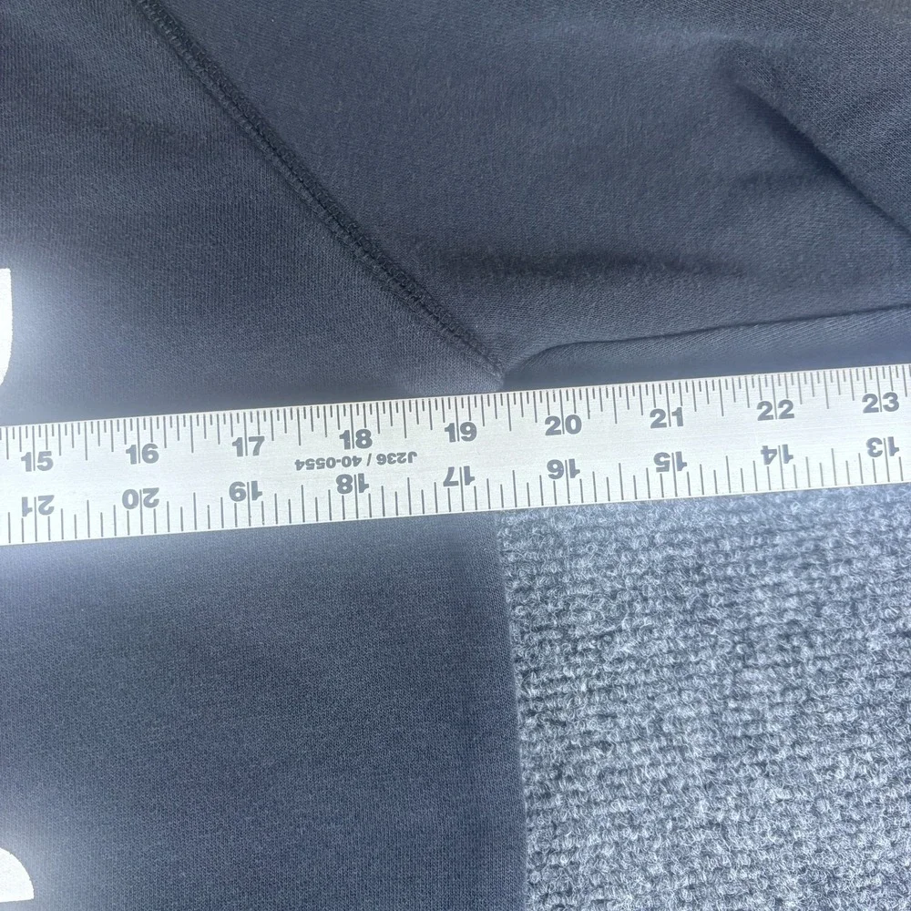 Adidas Sweatshirt Mens Small Black Trefoil Logo Raglan Sleeve Crew Neck Winter‎